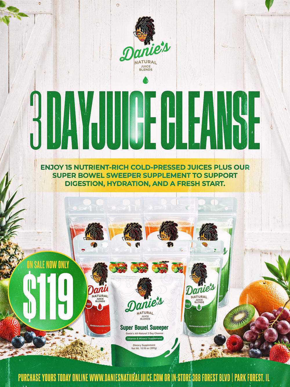 3 DAY CLEANSE – Danies Natural Juice Blends