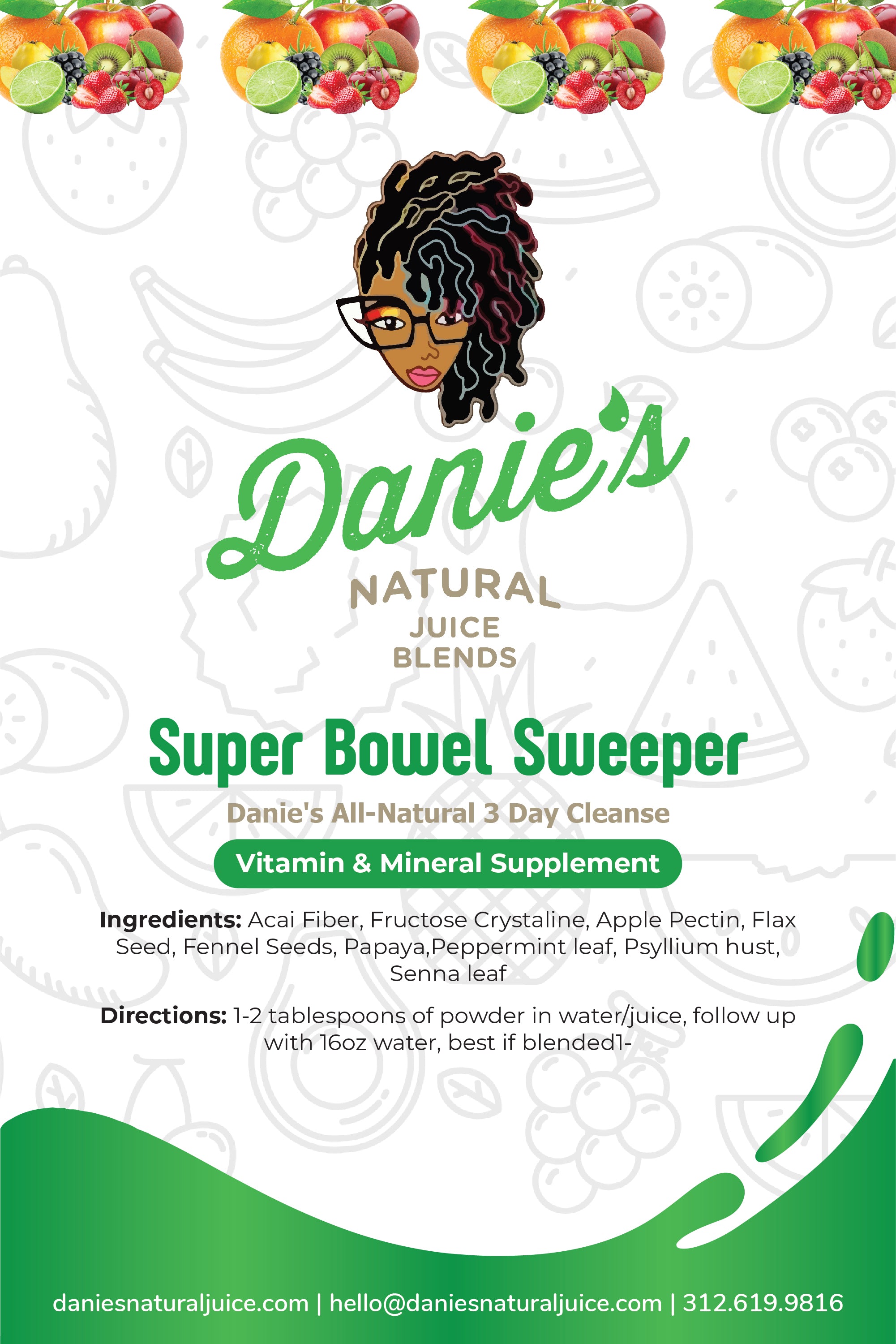 Super Bowel Sweeper Danies Natural Juice Blends